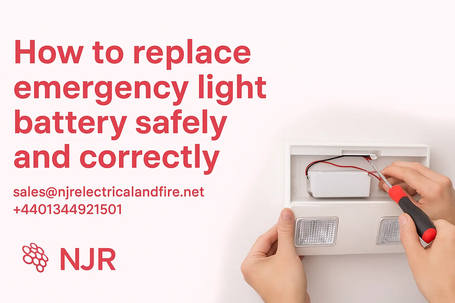 image about emergency light battery replacement